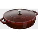 STAUB Żeliwna patelnia do duszenia z pokrywką 24 cm, grenadynowy