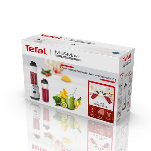 Tefal Mix&Move BL15FD 0,6 l Blender stołowy 300 W Stal nierdzewna