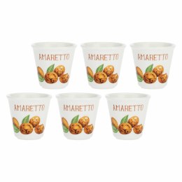 LA PORCELLANA BIANCA LIQUORELLI Zestaw 6 kieliszków do amaretto 75 ml