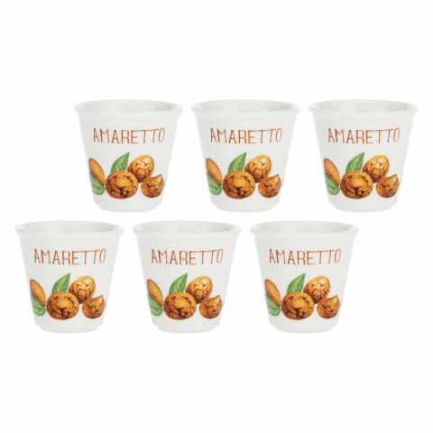 LA PORCELLANA BIANCA LIQUORELLI Zestaw 6 kieliszków do amaretto 75 ml