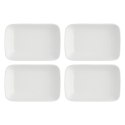 LA PORCELLANA BIANCA ESSENZIALE NEW AGE Zestaw 4 misek prostokątnych 22 x 15 cm