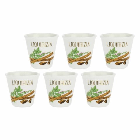LA PORCELLANA BIANCA LIQUORELLI Zestaw 6 kieliszków na likier liquirizia 75 ml