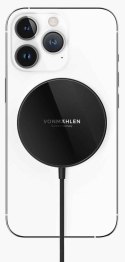 Vonmählen Aura Mini magnetisches WL Charging Pad schwarz Smartfon Srebrny, Biały USB Wewnętrzna