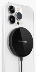 Vonmählen Aura Mini magnetisches WL Charging Pad schwarz Smartfon Srebrny, Biały USB Wewnętrzna