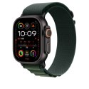 Apple Watch Ultra 49mm Pasek Alpine Loop Dunkelgrün / Titan schwarz (M)