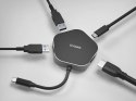D-Link DUB-M420 stacja dokująca Przewodowa Thunderbolt 3 Aluminium, Czarny