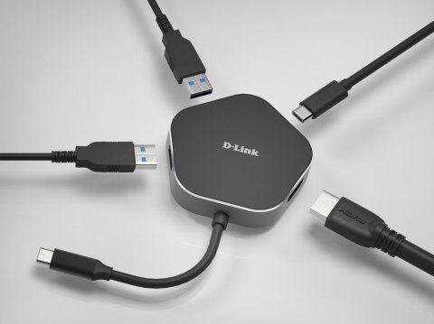 D-Link DUB-M420 stacja dokująca Przewodowa Thunderbolt 3 Aluminium, Czarny