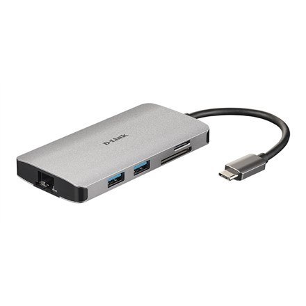 D-Link DUB-M810 stacja dokująca Przewodowa USB 3.2 Gen 1 (3.1 Gen 1) Type-C Aluminium