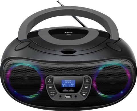 Radio CD Denver TDB-212GR, DAB+, DAB, FM, AUX, USB, Bluetooth, CD, Black, Grey