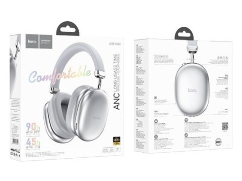 Słuchawki bezprzewodowe Hoco W35 Max Auspicious ANC (srebrny)