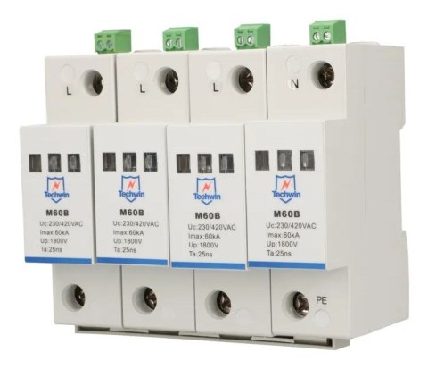 M60B4 | Ogranicznik przepięć | 4P 3F 60kA max prąd udarowy
