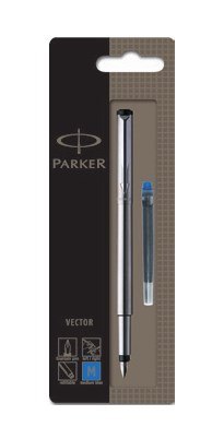 Parker Vector wieczne pióro System napełniania nabojem Stal nierdzewna 1 szt.