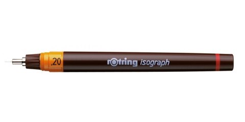 Rotring Isograph 0.2/0.3/0.5 Długopis żelowy Czarny 4 szt.