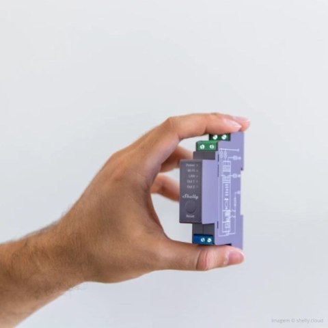 Router Shelly Pro2 - Niebieski - Zielony - 802.11b - 802.11g - Wi-Fi 4 (802.11n) - 2.484 GHz - 30 m - 13.35 dBmW - 2 kanały