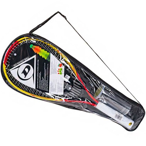 Zestaw do crossmintona Racketball Set Dunlop żółto-czerwone 762091