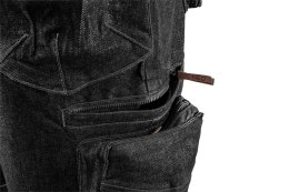 Krótkie spodenki robocze DENIM, czarne, rozmiar XL