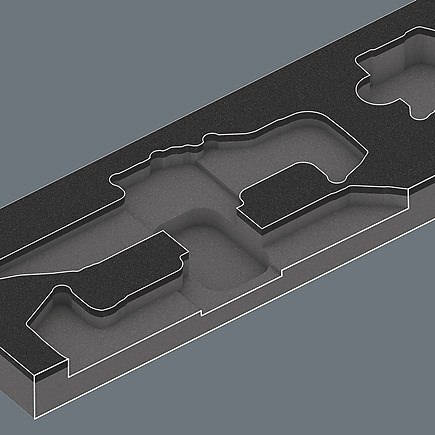 WKŁADKA PIANKOWA Z KLUCZAMI TRZPIENIOWYMI, SET 1, 20 CZĘŚĆ