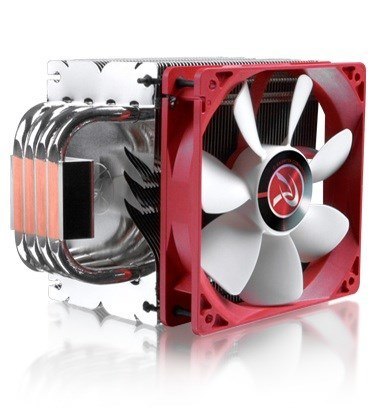 RAIJINTEK Themis Evo Procesor Chłodnica/wentylator 12 cm Metaliczny, Czerwony, Biały