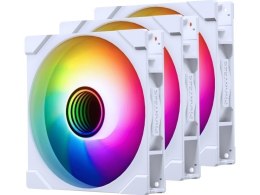 PHANTEKS M25 Gen2 PWM D-RGB Wentylator 3-pak - Odwrotne ostrze, 140mm, biały