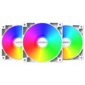 Wentylator Montech GF120 PWM ARGB, 3 szt. - 120mm, biały