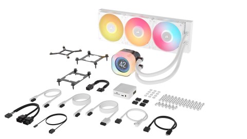 Corsair iCUE LINK TITAN 360 RX LCD Procesor Chłodnica cieczy all-in-one 12 cm Biały 1 szt.