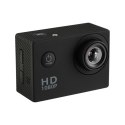 Kamera Extralink Action Camera A10 Czarna 1080P 30fps, IP68, wyświetlacz 2.0"