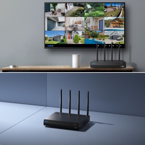 Reolink NVS12W - 12-kanałowy rejestrator NVR Wi-Fi 6, obsługa kamer do 16 MP, Wi-Fi 5/2,4 GHz, dysk twardy 2 TB, pojemność pamię