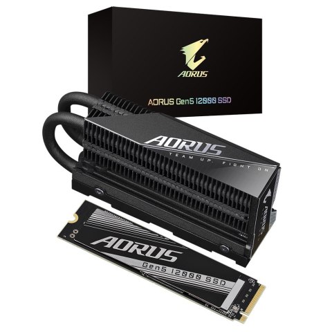 Dysk SSD Gigabyte AORUS 12000 1TB M.2 NVMe Gen5 z radiatorem 11700/9500 MB/s