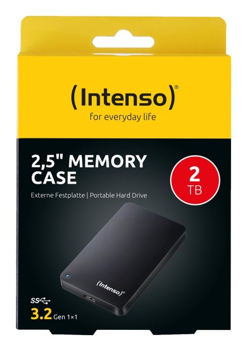 Intenso 2TB 2.5" Memory Case USB 3.0 zewnętrzny dysk twarde 2000 GB Czarny