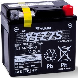 Akumulator AGM/Rozruchowy YUASA 12V 6 3Ah 130A P+ Bezobsługowy 113x70x105mm Uruchomiony YTZ7S pasuje do: APRILIA RS4 ARCTIC CAT 