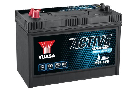 Akumulator YUASA 12V 100Ah/800A DUAL EFB (L+ standardowy) 330x173x240 B00 (efb)