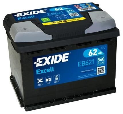 Akumulator samochodowy Exide EB621 ołowiany (VRLA) 62 Ah 12 V 540 A do samochodu