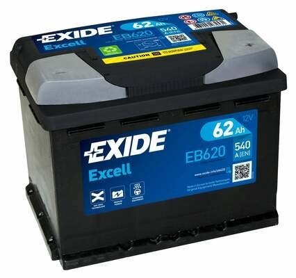 Exide Excell EB620 akumulator samochodowy Ołowiany (VRLA) 62 Ah 12 V 540 A Samochód
