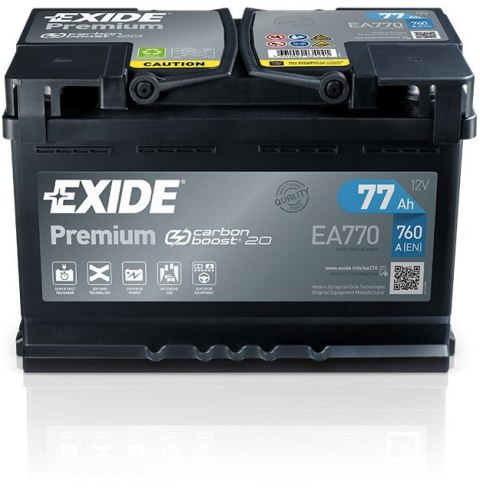 Exide Premium EA770 akumulator samochodowy 77 Ah 12 V 760 A
