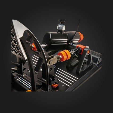 Asetek 40-010-0000001 kontroler gier Czarny, Pomarańczowy, Biały USB Pedały PC