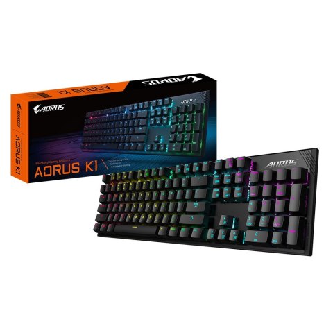 Gigabyte AORUS K1 klawiatura USB QWERTY Angielski Czarny