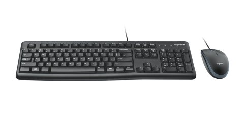 Logitech Desktop MK120 klawiatura Dołączona myszka Biuro USB Rosyjski Czarny