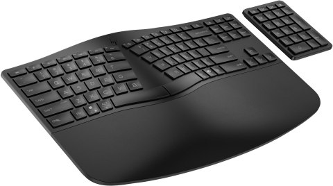HP Klawiatura ergonomiczna bezprzewodowa + numeryczna 965 7E756AA czarna