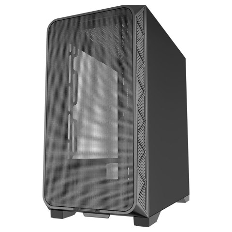 GEMBIRD OBUDOWA FORNAX MK200 MESH, WITHOUT FANS MINI-TOWER (1X USB 3.0, 1X USB 2.0, 1X USB TYPE-C) BLACK