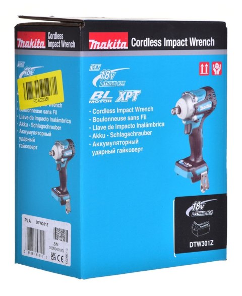 Klucz udarowy 18v bez Aku i Ład DTW301Z MAKITA