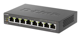 D-Link DGS-1008P/E łącza sieciowe Nie zarządzany L2 Obsługa PoE Czarny