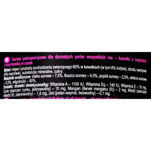 DOLINA NOTECI Rafi Classic z indykiem i marchewką - mokra karma dla psa - 1240g