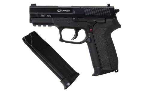 Wiatrówka pistolet RANGER 2022 KWC kal. 4,5 BBs 21 strz. METAL SLIDE CO2 (AAKCMD471AZB)