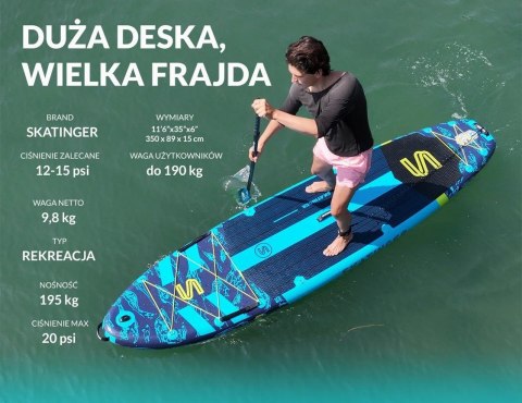 Deska SUP SKATINGER Asiaticus 350x89x15 cm Yoga