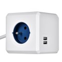 Przedłużacz allocacoc PowerCube Extended USB 2402BL/FREUPC (1,5m; kolor niebieski)
