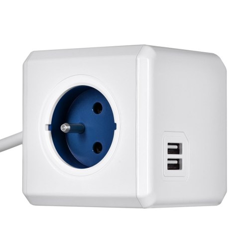Przedłużacz allocacoc PowerCube Extended USB 2402BL/FREUPC (1,5m; kolor niebieski)