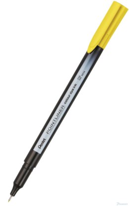Cienkopis pointliner colour, żółty z tuszem na bazie wody, S40-G PENTEL