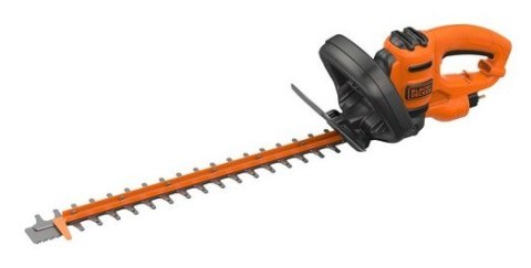 Black & Decker Black + Decker Elektro-Heckenschere (500W, 50 cm Schwertlänge, 22 mm Schnittstärke, Bügel-Zweithandgriff und tran