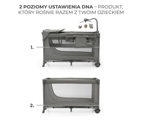 KinderKraft Łóżeczko turystyczne JOY 2 DARK GREY