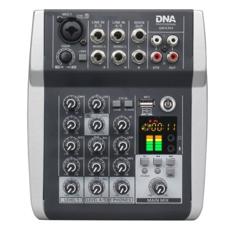 Analogowy mikser dźwięku DNA QMX502 5 kanałów Blue